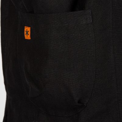 NAVY LINEN SMOCK POCKET HR