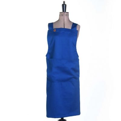 The Basic Canvas Apron in Bright Blue