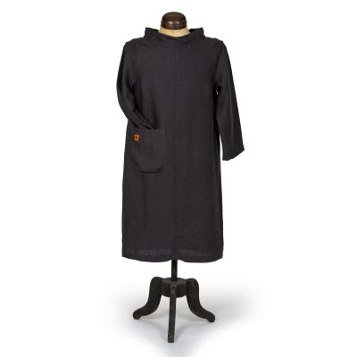 Charcoal Linen Smockdress