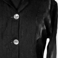 THE LAB COAT BLACK LINEN
