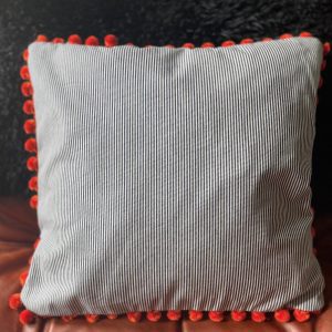 Pompom Trim Cushion