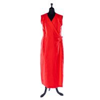 SLEEVELESS WRAP RED